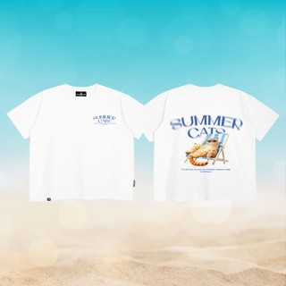 Áo Thun Boxy CAT SUMMER YOUTHPOWER Form Rộng Nam Nữ Oversize Unisex Cotton 2 Chiều 250gsm Cổ Tròn Local Brand Việt Nam