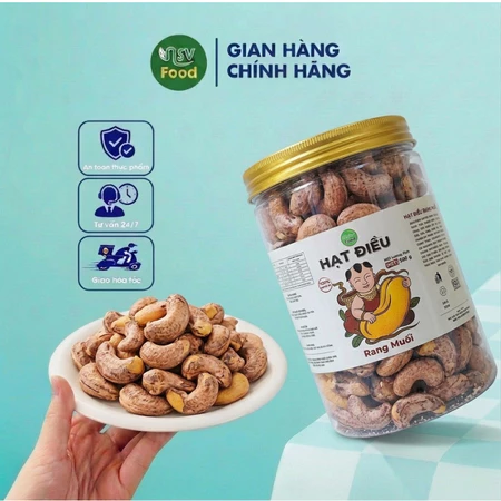 Hạt Điều Rang Muối Hạt To – Hạt Dinh Dưỡng Giòn Bùi Tự Nhiên, Nguyên Hạt Đẹp, Ăn Vặt Ngon, Ăn Là Ghiền