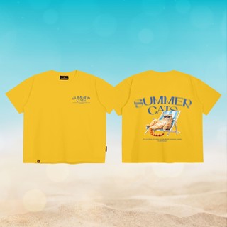Áo Thun Boxy CAT SUMMER YOUTHPOWER Form Rộng Nam Nữ Oversize Unisex Cotton 2 Chiều 250gsm Cổ Tròn Local Brand Việt Nam
