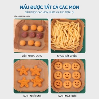 Combo 200 miếng lót nồi chiên không dầu an toàn sức khỏe, thấm hút tốt