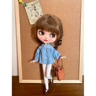 Set sơ mi jean kèm quần legging búp bê blythe,ob24