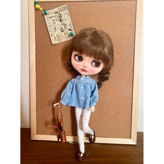 Set sơ mi jean kèm quần legging búp bê blythe,ob24