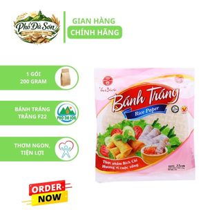Bánh Tráng Trắng F22 Gói 200g - Bánh Nhúng Nước
