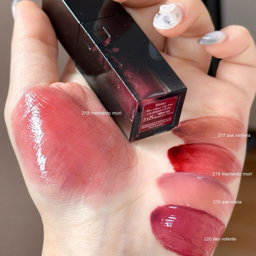Son Tint Bóng Lì Thuần Chay Lâu Trôi Cho Môi Căng Mọng DINTO Blur-Glowy Lip Tint 25 màu 3,5gam