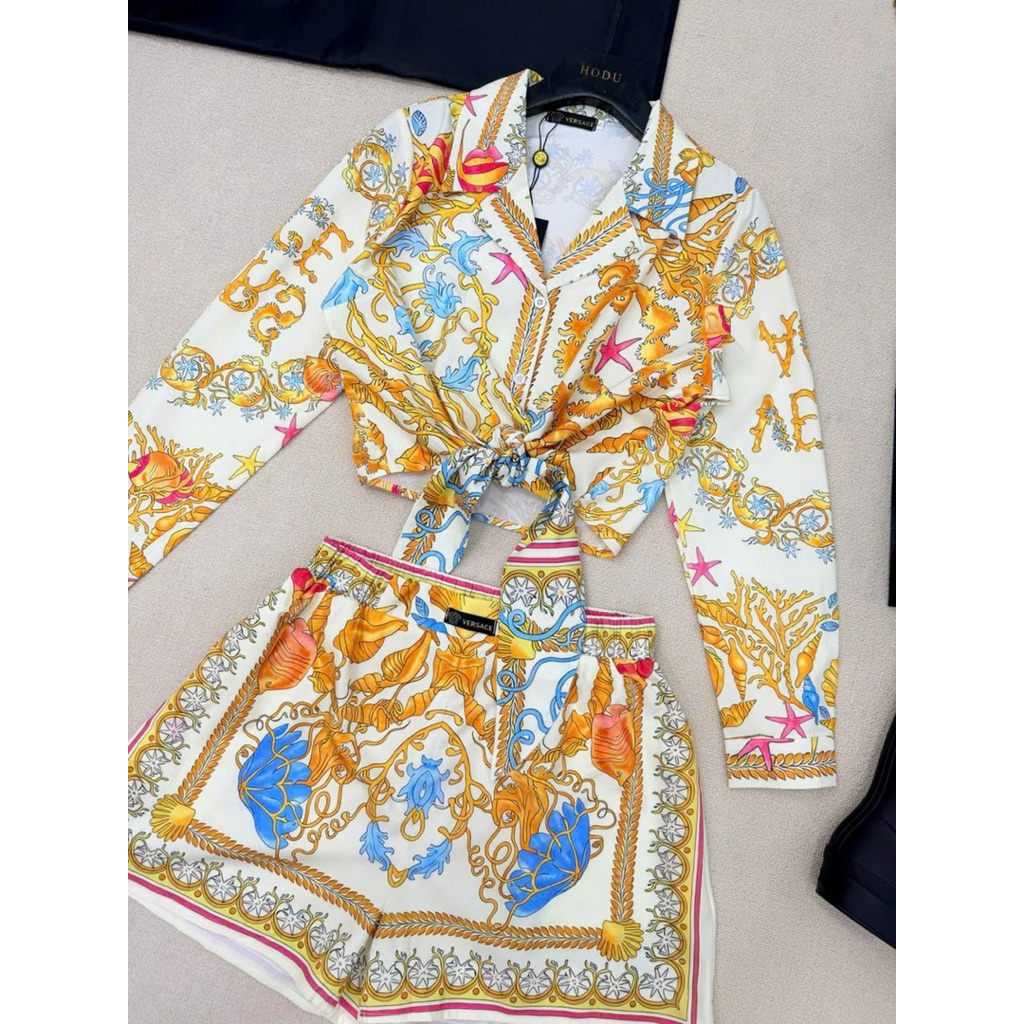 set áo cột & short Versace new style mùa hè