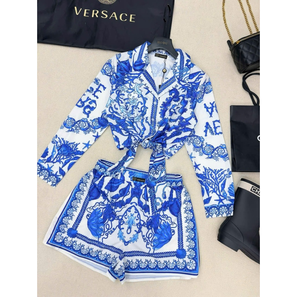 set áo cột & short Versace new style mùa hè