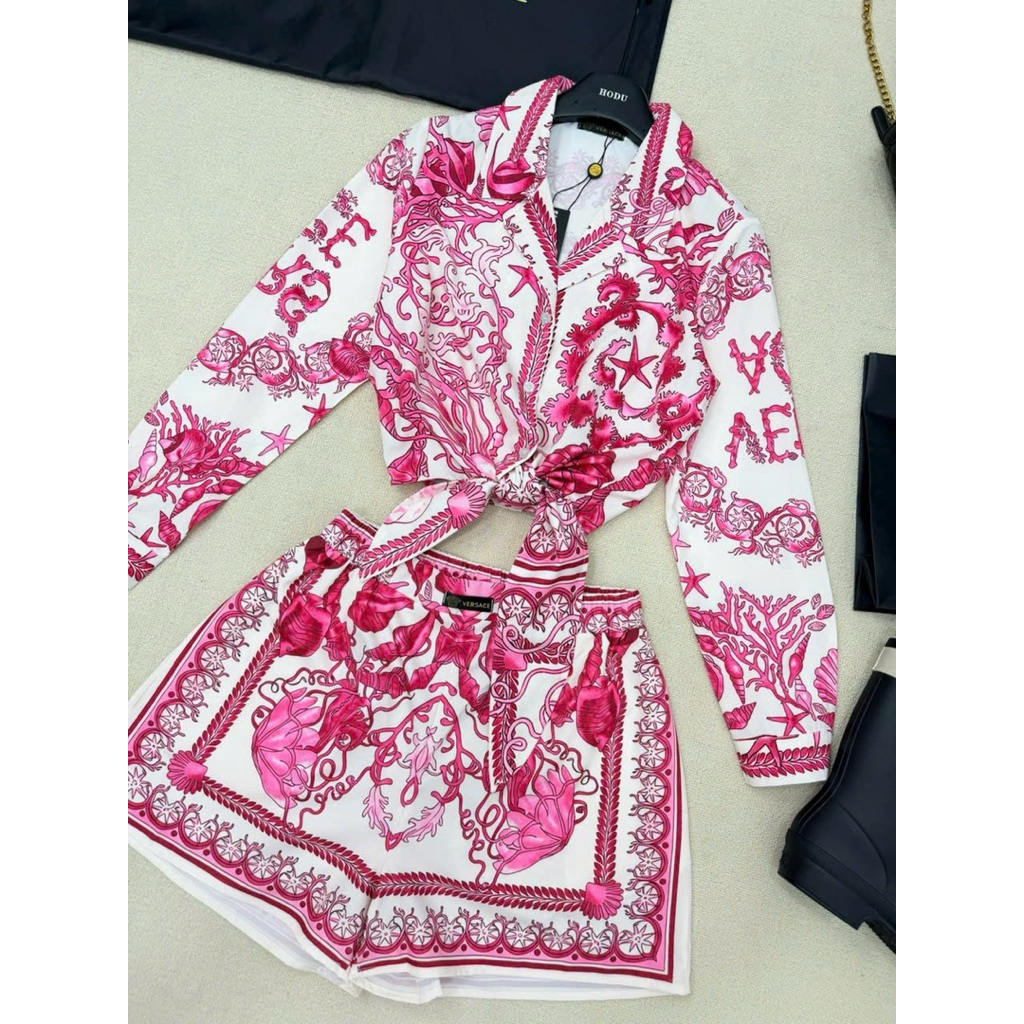 set áo cột & short Versace new style mùa hè