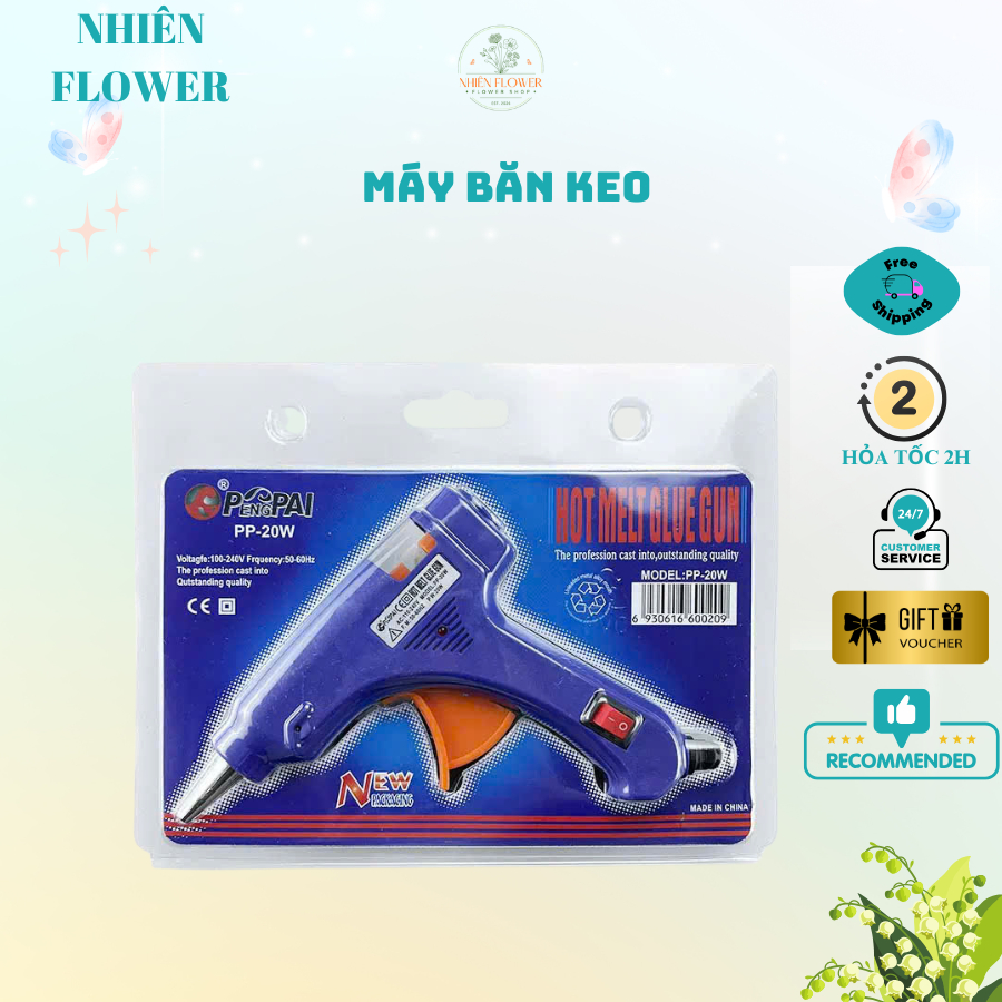 Máy Bắn Keo 20W Kèm Keo Nến Nhỏ Loại Tốt Siêu Dính Nhỏ Gọn, Tiện Lợi, Dễ Dàng Sử Dụng