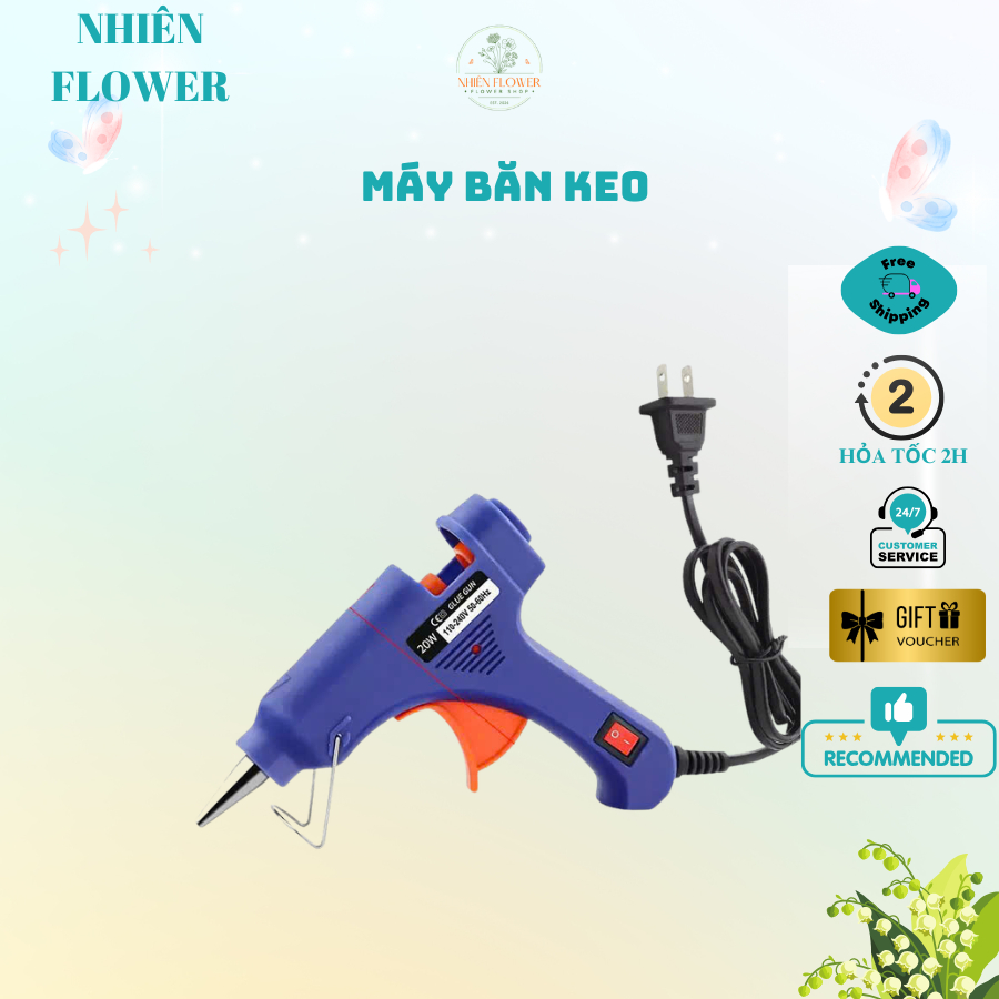 Máy Bắn Keo 20W Kèm Keo Nến Nhỏ Loại Tốt Siêu Dính Nhỏ Gọn, Tiện Lợi, Dễ Dàng Sử Dụng