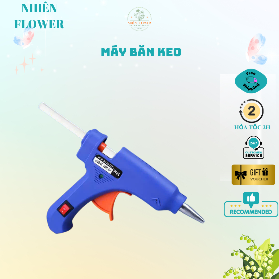 Máy Bắn Keo 20W Kèm Keo Nến Nhỏ Loại Tốt Siêu Dính Nhỏ Gọn, Tiện Lợi, Dễ Dàng Sử Dụng
