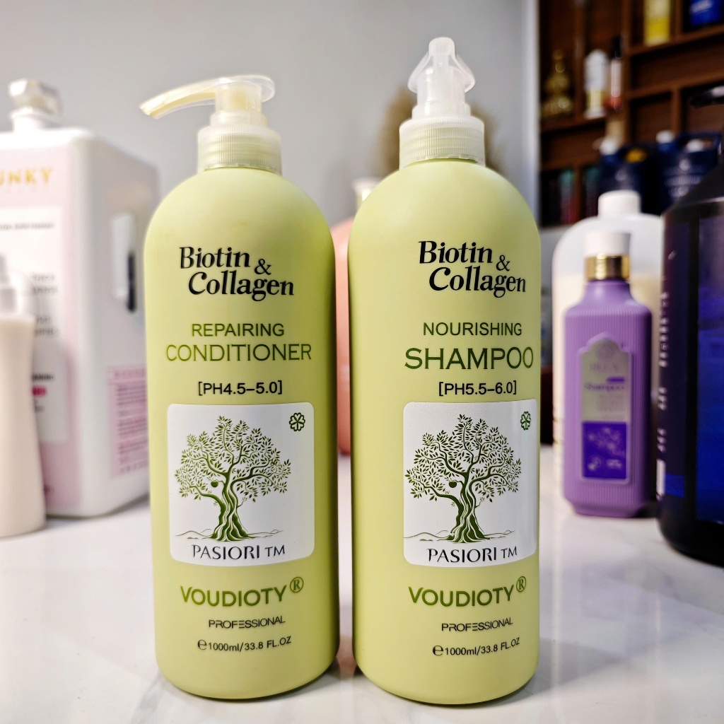Combo Cặp Dầu Gội Xả Biotin Collagen 1000ml Dưỡng Ẩm – Phục Hồi – Giảm Gàu | Hàng Tổng Kho Giá Sỉ