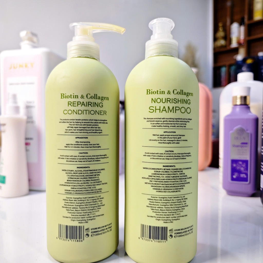 Combo Cặp Dầu Gội Xả Biotin Collagen 1000ml Dưỡng Ẩm – Phục Hồi – Giảm Gàu | Hàng Tổng Kho Giá Sỉ