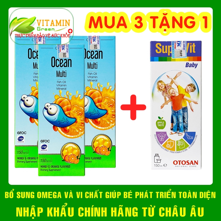 OCEAN Multi bổ sung Omega 3 và vitamin tổng hợp giúp bé phát triển toàn ...