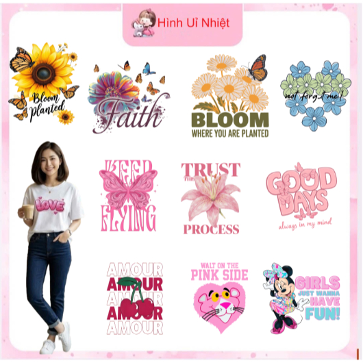 Hình in ủi nhiệt quần áo tại nhà,nhiều mẫu nhiều size,ủi tại nhà bằng bàn là bàn ủi,miếng ủi trang trí áo quần tại nhà