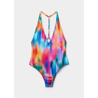 Bikini liền thân,bộ đồ bơi đi biển cho mẹ và bé họa tiết loang màu nổi bật hàng xuất dư cao cấp