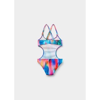 Bikini liền thân,bộ đồ bơi đi biển cho mẹ và bé họa tiết loang màu nổi bật hàng xuất dư cao cấp