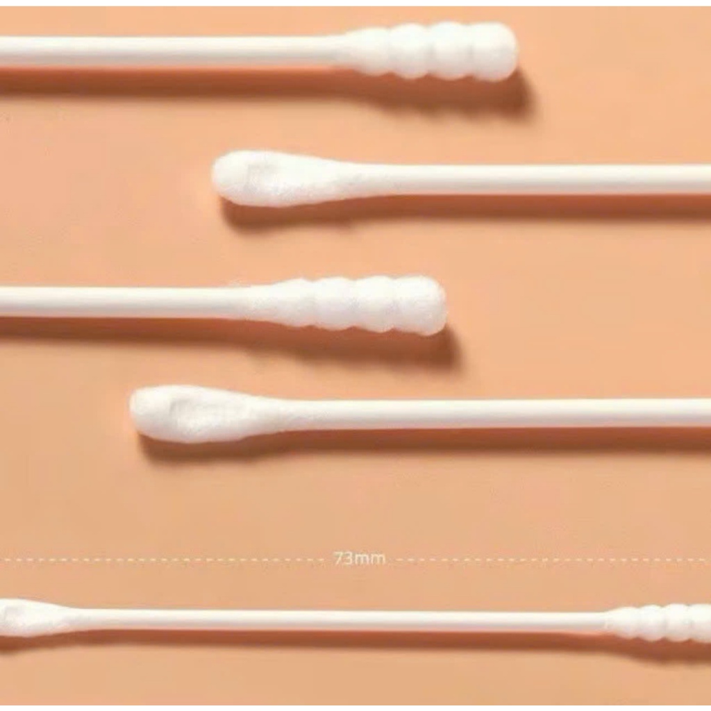 [Mami] Combo 5 Hộp Tăm Bông Sơ Sinh Thân Giấy bông cotton Tự Nhiên 200 que/hộp