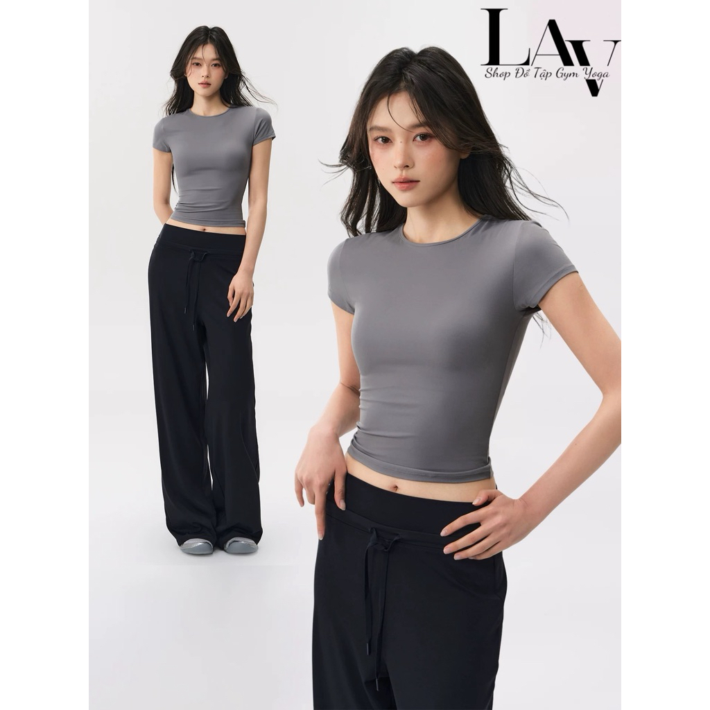 Áo tập gym yoga, áo thun thể thao bó sát chạy bộ tập luyện thoáng khí - LAV Activew/TX42008