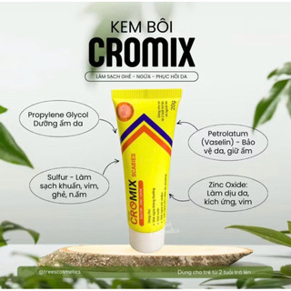 KEM BÔI NGOÀI DA CROMIX LÀM DỊU DA, HỖ TRỢ GIẢM NGỨA, CHĂM SÓC DA DO CÔN TRÙNG CĂN VÀ KÍCH ỨNG NGOÀI DA ( 20g)