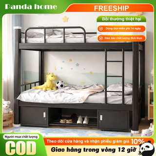 Giường Tầng Sắt Cho Bé Có Tủ Kết cấu vững chắc Sơn tĩnh điện cao cấp Thanh chắn an toàn