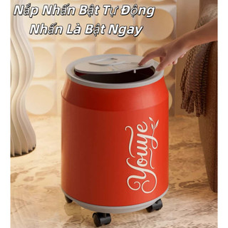 Thùng Rác Coke Dung Tích 13L , Thùng Đựng Rác Nhỏ Gọn Có Nắp Ấn Tự Động Cho Phòng Khách
