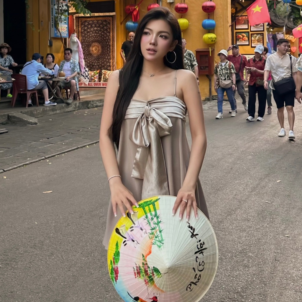 ĐẦM LỤA JASMINE ÔM NGỰC DÁNG XÒE FFCLUB
