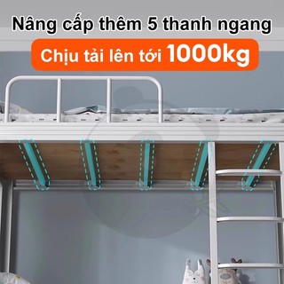 Giường Tầng Sắt Cho Bé Có Tủ Kết cấu vững chắc Sơn tĩnh điện cao cấp Thanh chắn an toàn