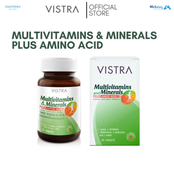 Viên Uống Vitamin Tổng Hợp VISTRA Multivitamins & Minerals Plus Amino Acid 30 Viên – Bổ Sung Vitamin