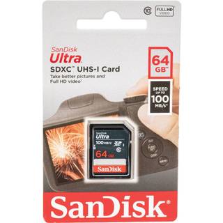 Thẻ nhớ Máy Ảnh SDXC SanDisk Ultra 64GB U1 100MB/s (Xanh) - Phụ Kiện Nhất Tín