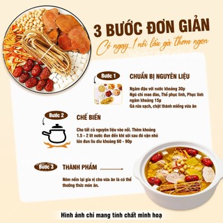 Set nấu Lẩu Gà Quảng Đông, canh nhân sâm quảng đông, canh ngũ chi mao đào, lẩu gà họ mạc