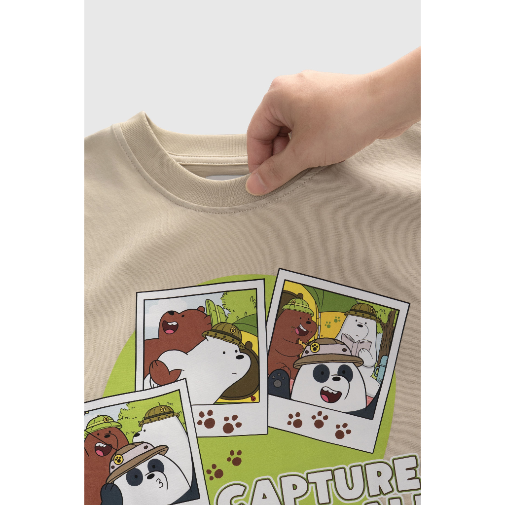 [BST We Bare Bears] Áo Thun BOO Unisex Form Boxy In Hình Gấu Ngộ Nghĩnh Đáng Yêu, Chất Liệu Thoáng Mát, Dày Dặn