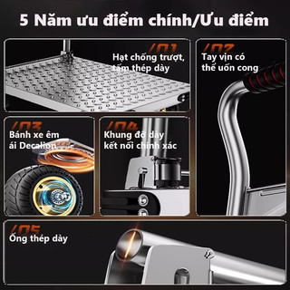 Xe đẩy hàng Xe Đẩy Gấp Gọn Gấp Gọn Tiện Lợi 4 bánh xe chống ồn siêu bền  Phiên bản nâng cấp