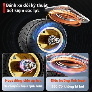 Xe đẩy hàng Xe Đẩy Gấp Gọn Gấp Gọn Tiện Lợi 4 bánh xe chống ồn siêu bền  Phiên bản nâng cấp