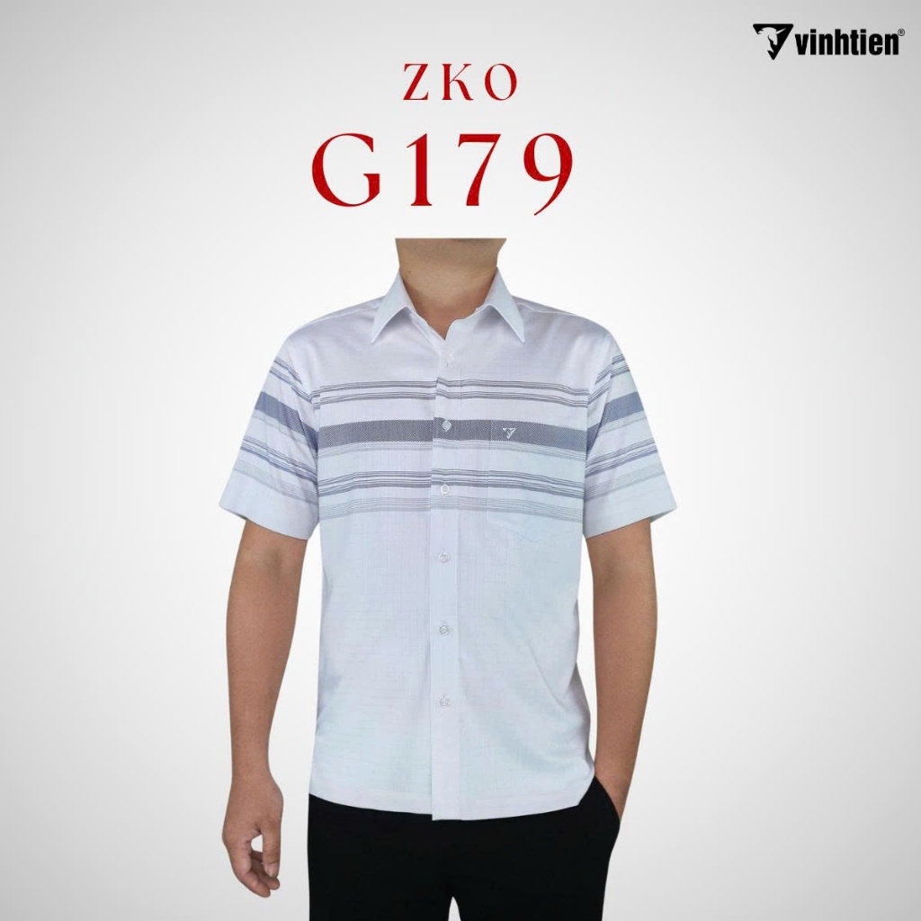Áo Sơ Mi Nam Ngắn Tay Caro Vải Bamboo  Vạt Ngang Form Regular Vĩnh Tiến 445 - Giỏ 3
