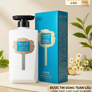 ​Dầu Gội Thảo Mộc DeLuoLiSi 480ml Trắng - Hàng VIP Nội Địa. Làm Sạch & Cấp Ẩm Suôn Mượt