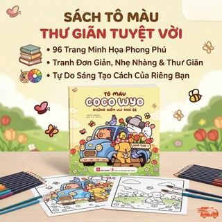 Sách Tô màu Coco Wyo - Những niềm vui nhỏ bé