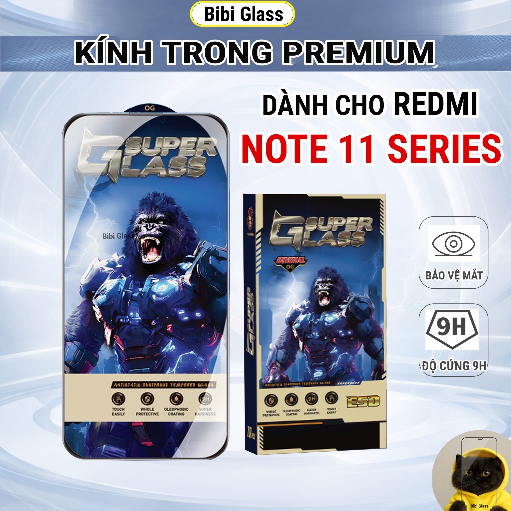 Kính cường lực Redmi Note 11, 11 Pro 5G China, 11s 4G|5G premium full màn miếng dán bảo vệ màn đt bibi