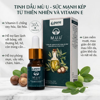 Dầu Mù U M.U.U làm mềm mượt và giảm khô da, cải thiện độ đàn hồi da (10ml)