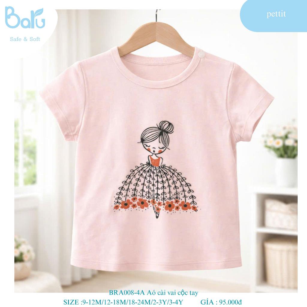 Áo cài vai cộc tay BRA008-4A