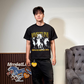 Áo thun "FREEDOM" MMESTLINE form Boxy in Lụa Vải Premium Cotton