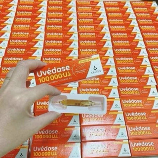 (date 2028) Vitamin D3 Uvedose 100000 UI Cho Bé Từ 18 Tháng , hàng Pháp