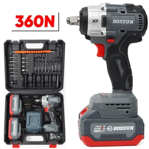 Máy Siết Bulong Pin BOSSUN BS-IW360NCP 21V – Lực Siết 360Nm, Động Cơ Không Chổi Than, 3 Tốc Độ, Kèm Bộ 26 Phụ Kiện