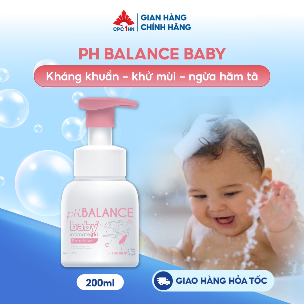 Bọt Dung dịch Vệ Sinh Cho Bé pH BALANCE BABY Kháng Khuẩn, Ngăn Mùi Độ pH Phù Hợp Trước Dậy Thì 200ML