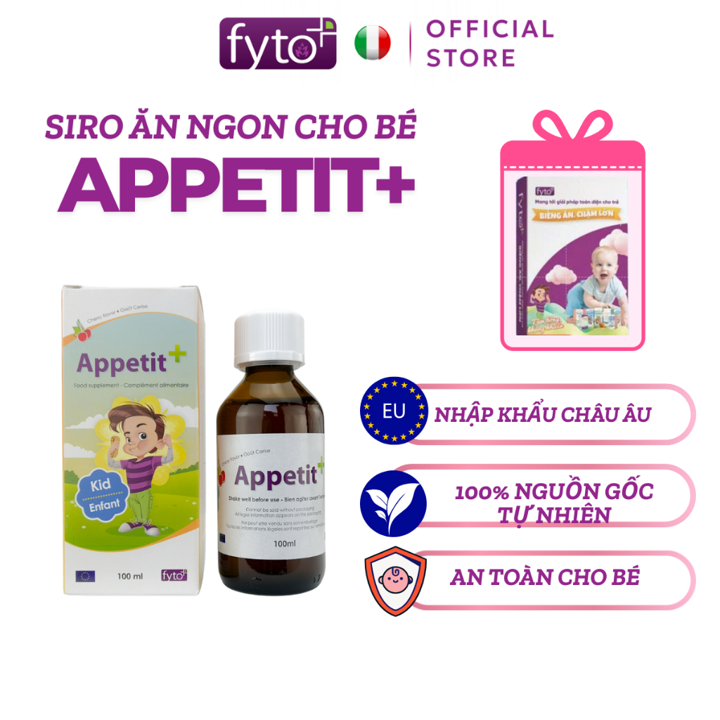 Siro Ăn Ngon Appetit+ Cho Bé Cải Thiện Biếng Ăn Kém Hấp Thu Hỗ Trợ Bé ...