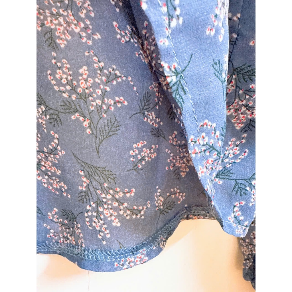 Áo sơ mi voan nữ hoa nhí dài tay - 2 Hand (Size L-XL)