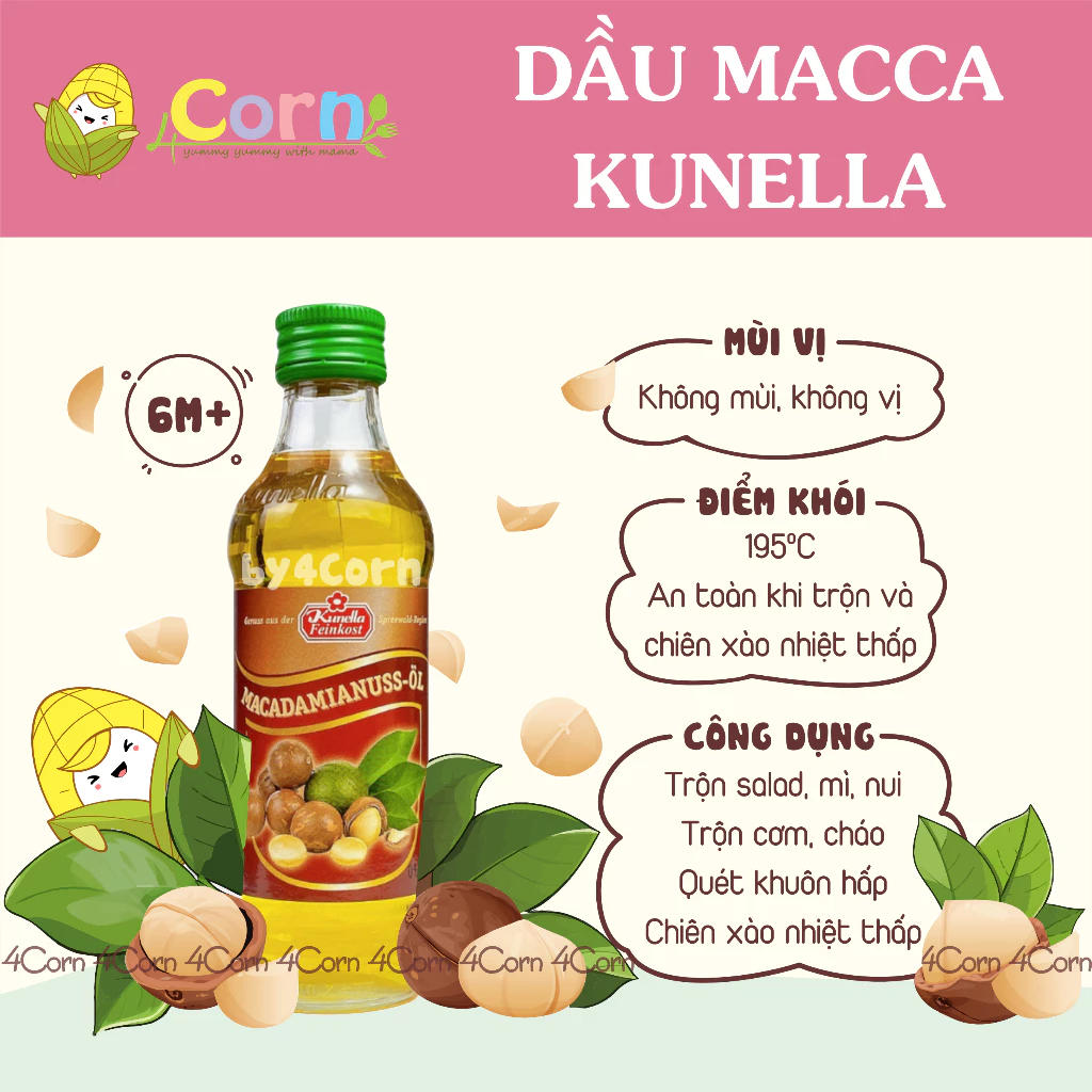 Dầu hạt Macca Đức Kunella - Cho bé 6m+