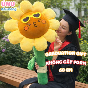Bó Hoa 3 Bông Mặt Cười Nhồi Bông Xinh Xắn, Thú Nhồi Bông Hình Hoa Quà Tặng Tốt Nghiệp Cho Bạn Bè