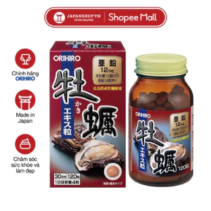 Viên uống hàu Orihiro 120 viên bổ sung kẽm hỗ trợ tăng cường thể trạng chính hãng Nhật Bản
