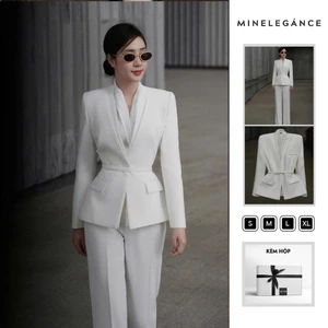 MINELEGÁNCE- SÉT VEST TIM CỔ KIỂU CÔNG SỞ, SANG TRỌNG - MIN247