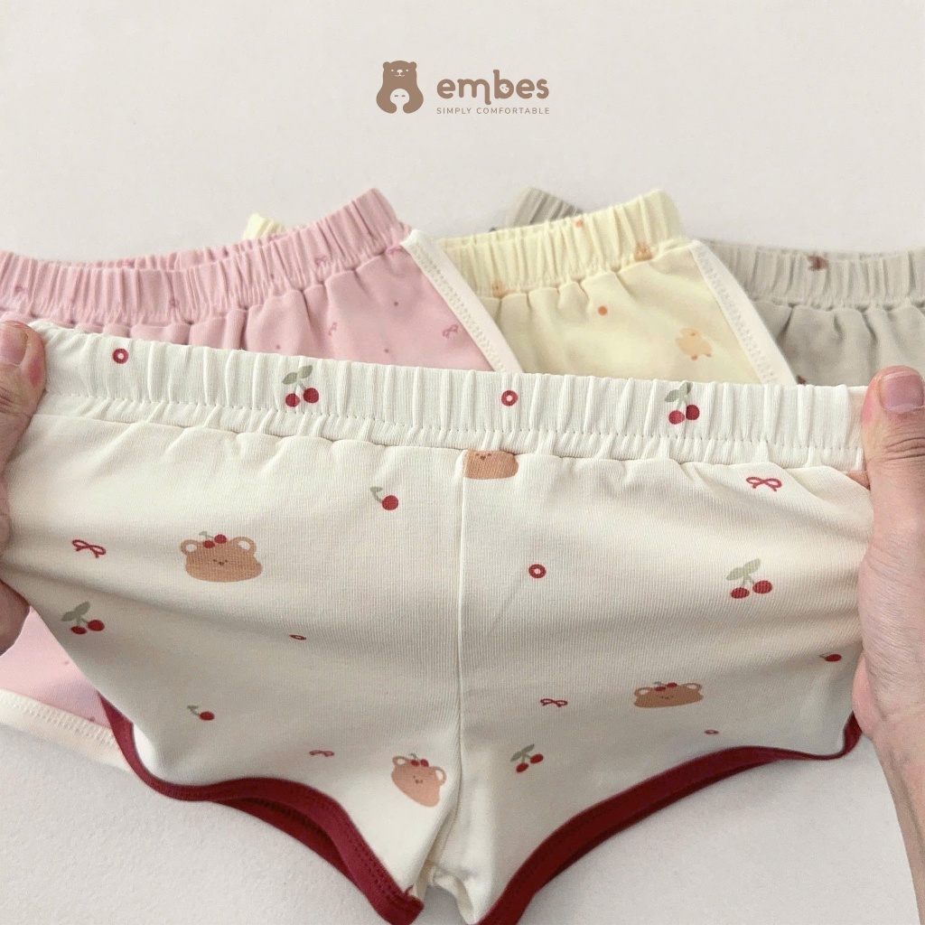 Bộ Cộc Cho Bé Embes, Bộ Cộc Tay In Họa Tiết Phối Quần Vạt Bầu Chất Mềm Cho Bé Trai Bé Gái Từ 8-18Kg